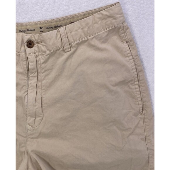 Tommy Bahama Mens Shorts 32 Khaki Tan Beige Chino Flat Front Casual Golf  9" - Picture 2 of 10